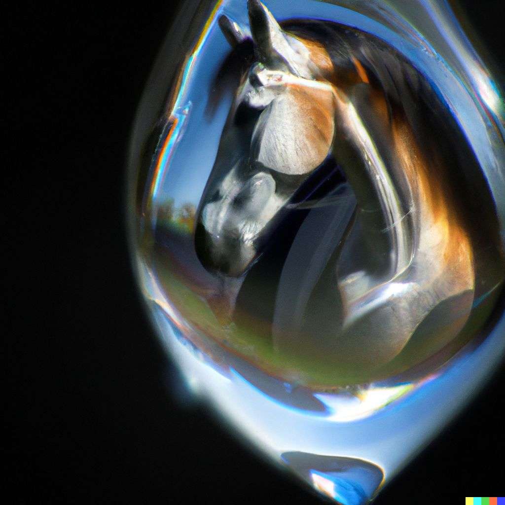 a horse, refraction
